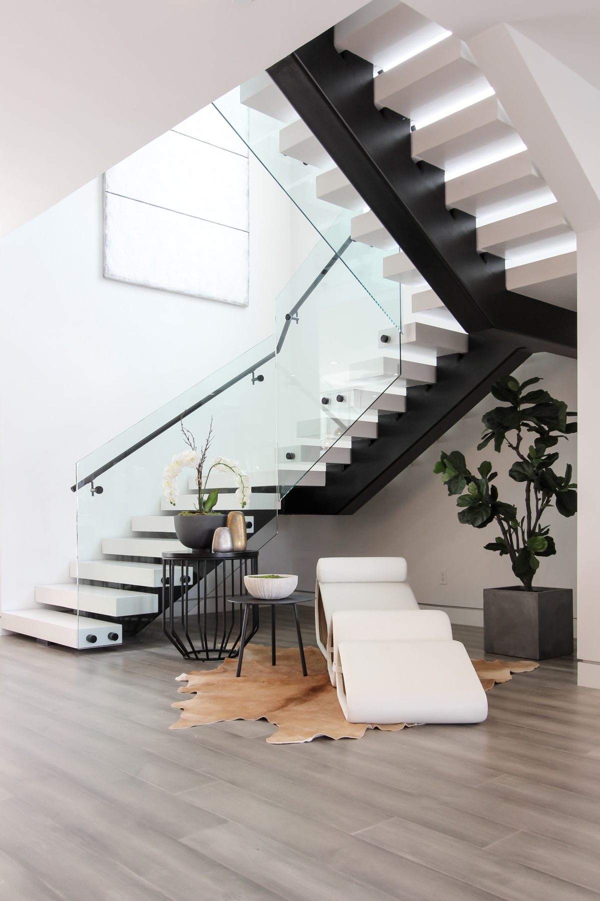 Modern renovated interior staircase, one of the recent projects handled by Joseph Speakman's team